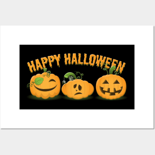 Halloween funny Pumpkins Posters and Art